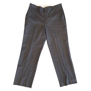 Tony Blake Mens Charcoal Grey Pinstripe Dress Pants 38R Flat Front Trousers